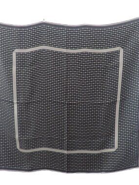 Chanel Coco Mark Scarf Silk Black Gift